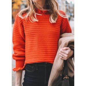 Madewell Ruffle-Neck Pullover Sweater